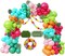 161-Piece Tropical Balloon Arch Kit – Hawaiian Theme with Rose Gold Confetti Balloons, Palm Leaves, and Flowers for Summer Luau, Baby Shower, Beach, Flamingo Pool, and Aloha Birthday Party Decorations